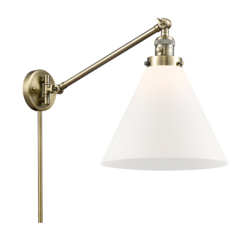 Cone 1 Light Swing Arm With Switch In Antique Brass (237-Ab-G41-L)