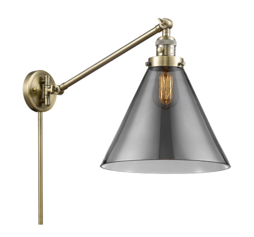 Cone 1 Light Swing Arm With Switch In Antique Brass (237-Ab-G43-L)
