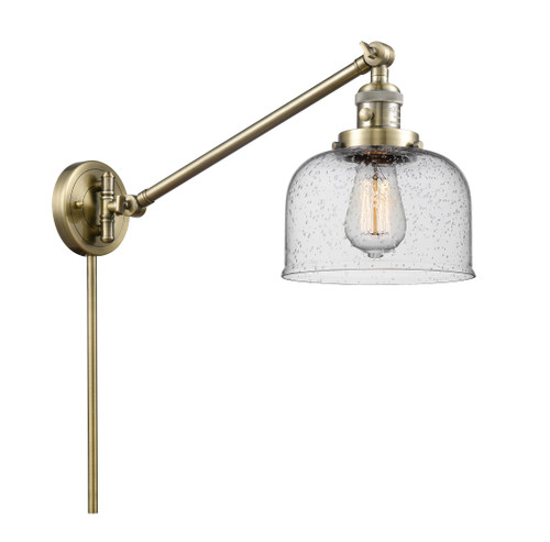 Bell 1 Light Swing Arm With Switch In Antique Brass (237-Ab-G74)