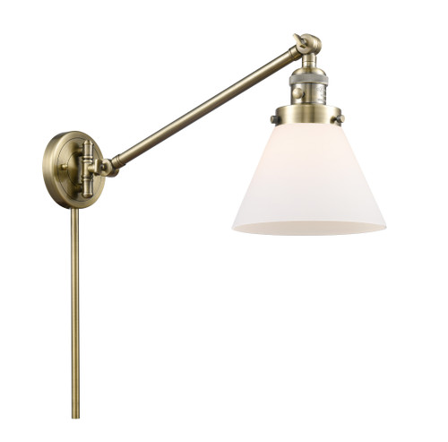 Cone 1 Light Swing Arm With Switch In Antique Brass (237-Ab-G41)