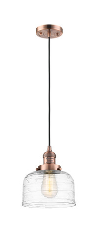 Bell 1 Light Mini Pendant In Antique Copper (201C-AC-G713)
