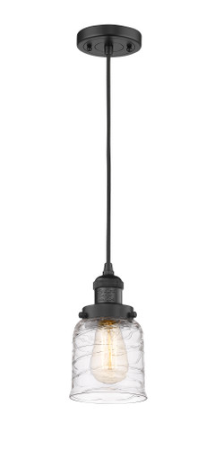 Bell 1 Light Mini Pendant In Matte Black (201C-BK-G513)