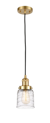 Bell 1 Light Mini Pendant In Satin Gold (201C-SG-G513)