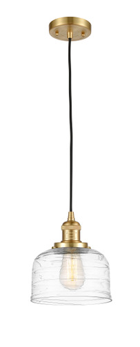 Bell 1 Light Mini Pendant In Satin Gold (201C-SG-G713)