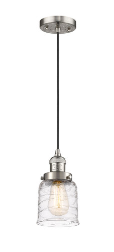 Bell 1 Light Mini Pendant In Brushed Satin Nickel (201C-SN-G513)