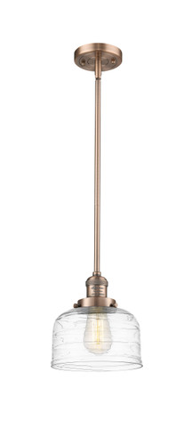 Bell 1 Light Mini Pendant In Antique Copper (201S-AC-G713)