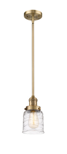 Bell 1 Light Mini Pendant In Brushed Brass (201S-BB-G513)