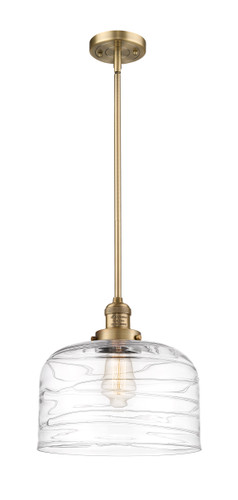 Bell 1 Light Mini Pendant In Brushed Brass (201S-BB-G713-L)