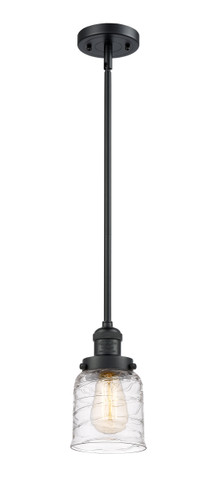 Bell 1 Light Mini Pendant In Matte Black (201S-BK-G513)