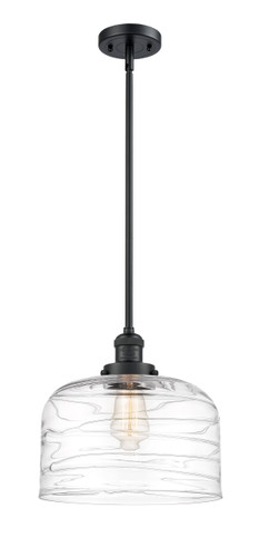 Bell 1 Light Mini Pendant In Matte Black (201S-BK-G713-L)