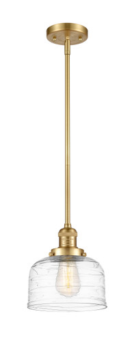 Bell 1 Light Mini Pendant In Satin Gold (201S-SG-G713)