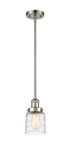 Bell 1 Light Mini Pendant In Brushed Satin Nickel (201S-SN-G513)
