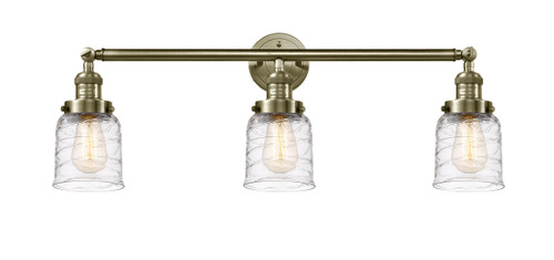 Bell 3 Light Vanity In Antique Brass (205-AB-G513)