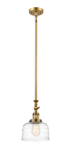 Bell 1 Light Mini Pendant In Brushed Brass (206-BB-G713)