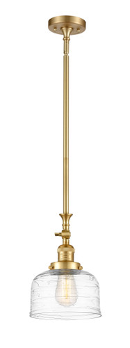 Bell 1 Light Mini Pendant In Satin Gold (206-SG-G713)