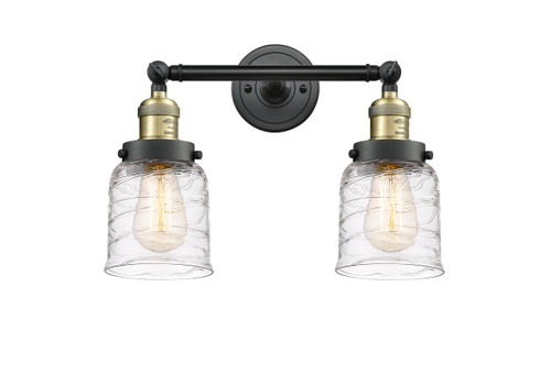 Bell 2 Light Vanity In Black Antique Brass (208-BAB-G513)