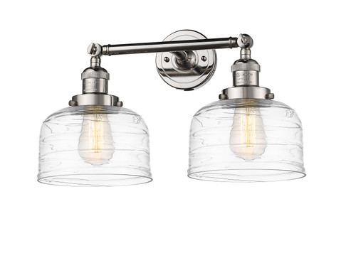Bell 2 Light Vanity In Polished Nickel (208-PN-G713)