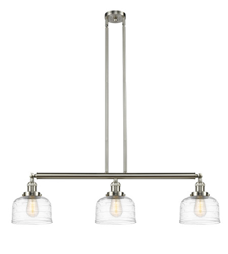 Bell 3 Light Island In Brushed Satin Nickel (213-SN-G713)