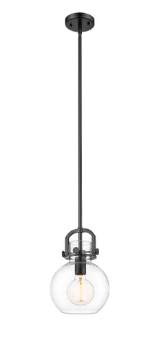 Newton Sphere 1 Light Mini Pendant In Matte Black (410-1S-BK-8CL)