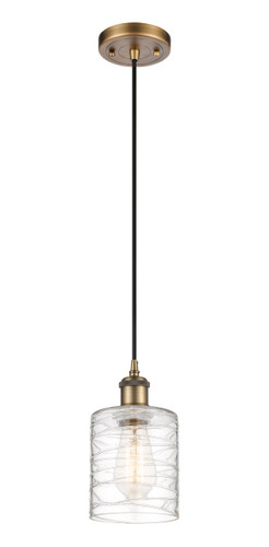 Cobbleskill 1 Light Mini Pendant In Brushed Brass (516-1P-BB-G1113)