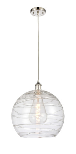 Deco Swirl 1 Light Pendant In Polished Nickel (516-1P-PN-G1213-14)