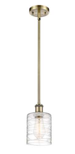 Cobbleskill 1 Light Mini Pendant In Antique Brass (516-1S-AB-G1113)