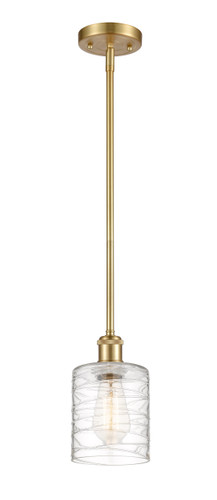 Cobbleskill 1 Light Mini Pendant In Satin Gold (516-1S-SG-G1113)