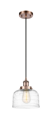 Bell 1 Light Mini Pendant In Antique Copper (916-1P-AC-G713)