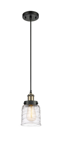 Bell 1 Light Mini Pendant In Black Antique Brass (916-1P-BAB-G513)