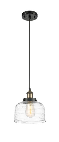 Bell 1 Light Mini Pendant In Black Antique Brass (916-1P-BAB-G713)
