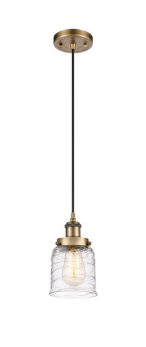Bell 1 Light Mini Pendant In Brushed Brass (916-1P-BB-G513)