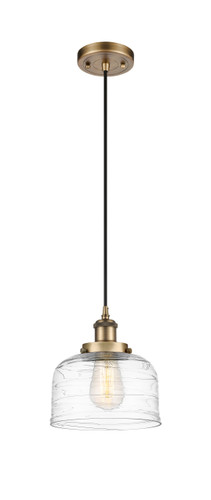 Bell 1 Light Mini Pendant In Brushed Brass (916-1P-BB-G713)