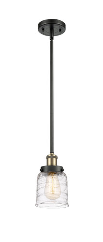 Bell 1 Light Mini Pendant In Black Antique Brass (916-1S-BAB-G513)