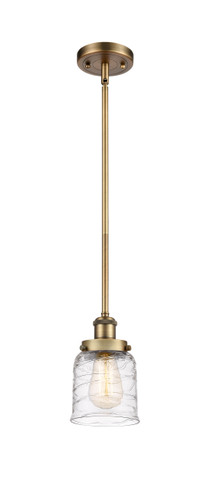 Bell 1 Light Mini Pendant In Brushed Brass (916-1S-BB-G513)