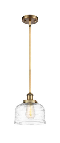 Bell 1 Light Mini Pendant In Brushed Brass (916-1S-BB-G713)