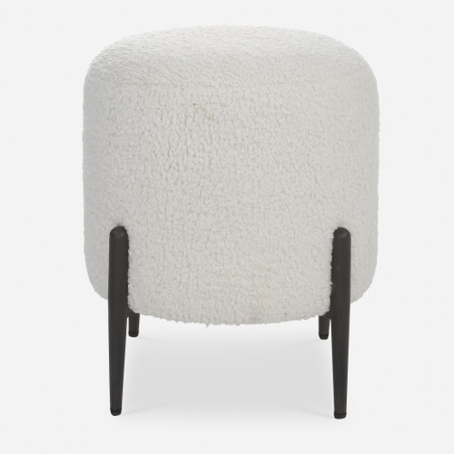Uttermost Arles White Shearling Ottoman (23715)
