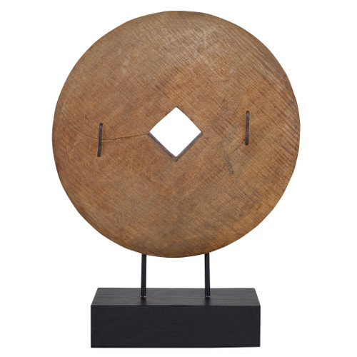 Goa Round Wooden Sculpture (17992)