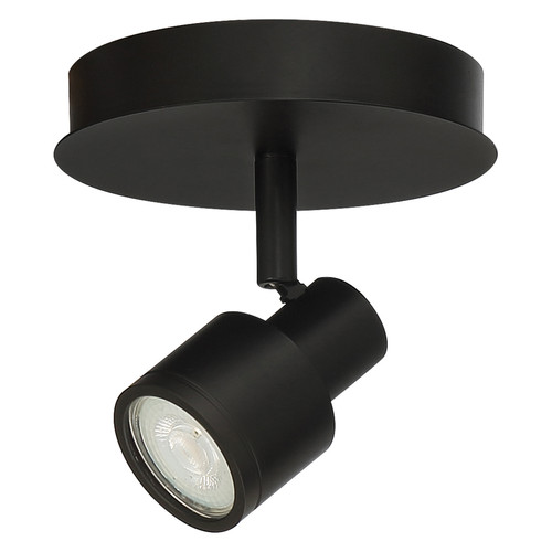 Lincoln Matte Black 1 Light Adjustable LED Flush Mount (63071LEDDLP-MBL)