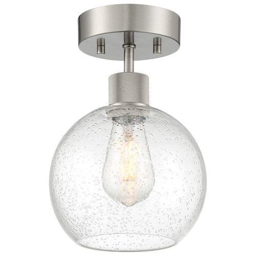 Port Nine Burgundy Brushed Steel Burgundy LED Semi-Flush (63148LEDDLP-BS/SDG)