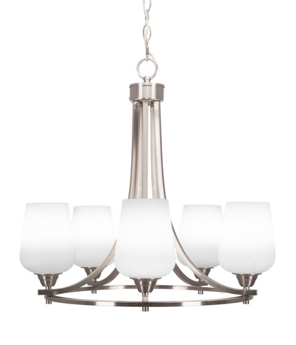 Paramount 5 Light Chandelier In Brushed Nickel (3405-BN-211)