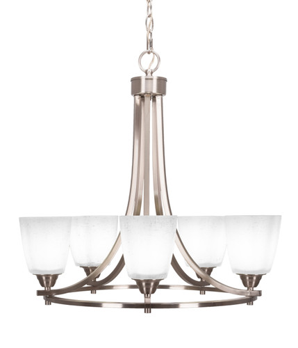 Paramount 5 Light Chandelier In Brushed Nickel (3405-BN-460)