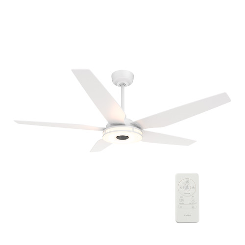 Elira 56" White Outdoor Smart Ceiling Fan With Light Kit (VS565S-L13-W1-1)