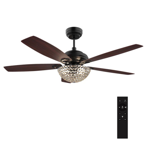 Huntley 52" Black Ceiling Fan With Light Kit (VC525D-L17-B4-1)
