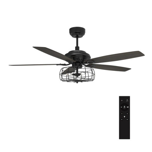 Huntley 52" Black Ceiling Fan With Light Kit (VC525D-L27-B5-1)