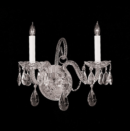 Traditional Crystal 2 Light Polished Chrome Sconce (5042-CH-CL-MWP)