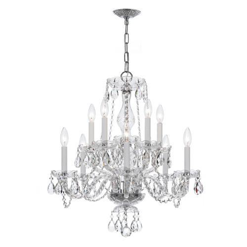 Traditional Crystal 10 Light Chrome Chandelier (5080-CH-CL-S)