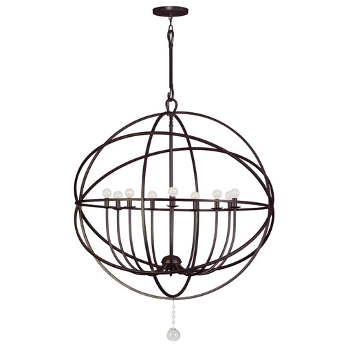 Solaris 9 Light Bronze Sphere Chandelier (9229-EB)