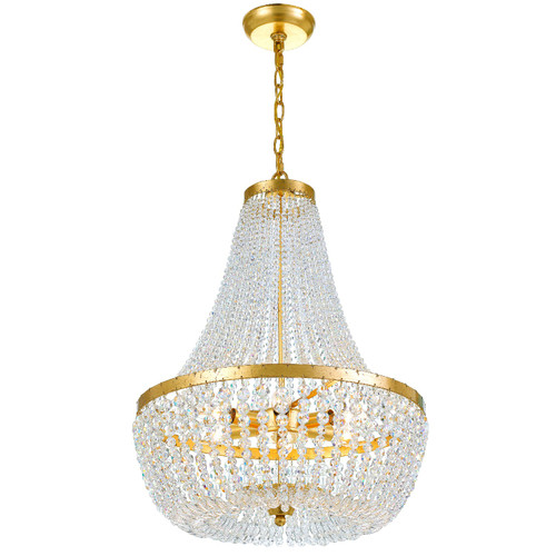 Rylee 6 Light Antique Gold Chandelier (608-GA)