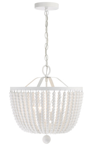 Rylee 4 Light White Chandelier (604-MT)