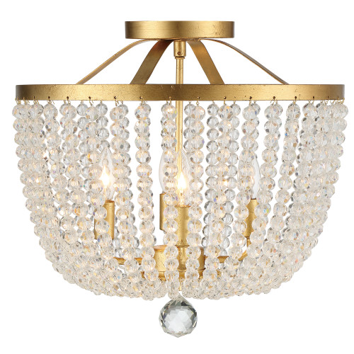 Rylee 4 Light Antique Gold Semi-Flush (604-GA_CEILING)